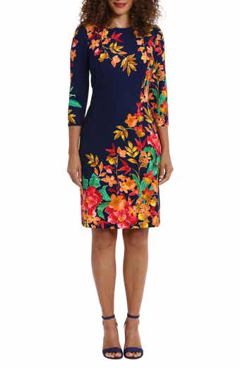 Floral Scuba Sheath Dress