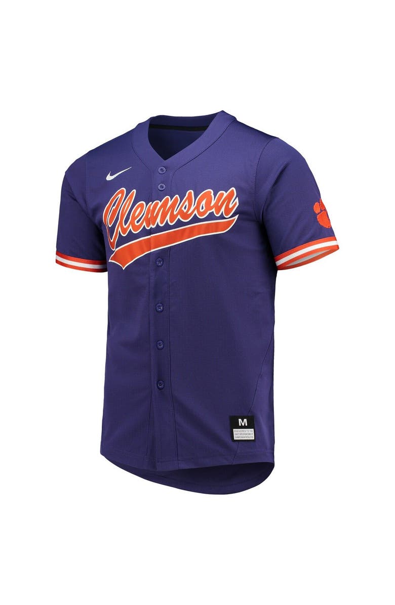 Nike Men's Nike Purple Clemson Tigers Replica Baseball Jersey, Alternate, color, Purple