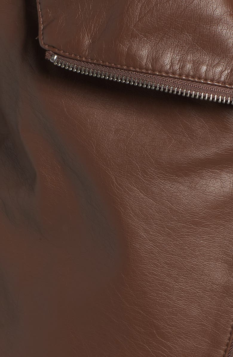 BB Dakota by Steve Madden BB Dakota Gabrielle Faux Leather Asymmetrical Jacket, Alternate, color, 