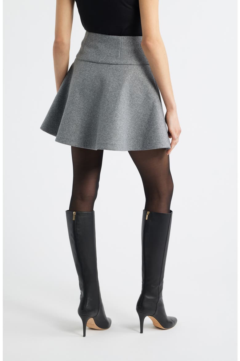 Flare Miniskirt, Alternate, color, GREY DARK HEATHER