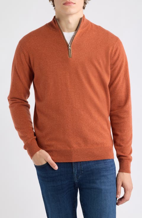 Crown Crafted Artisan Flex Cashmere Blend Quarter Zip Sweater
