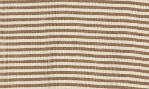 Max Studio Stripe Cap Sleeve Cinch Side T-shirt