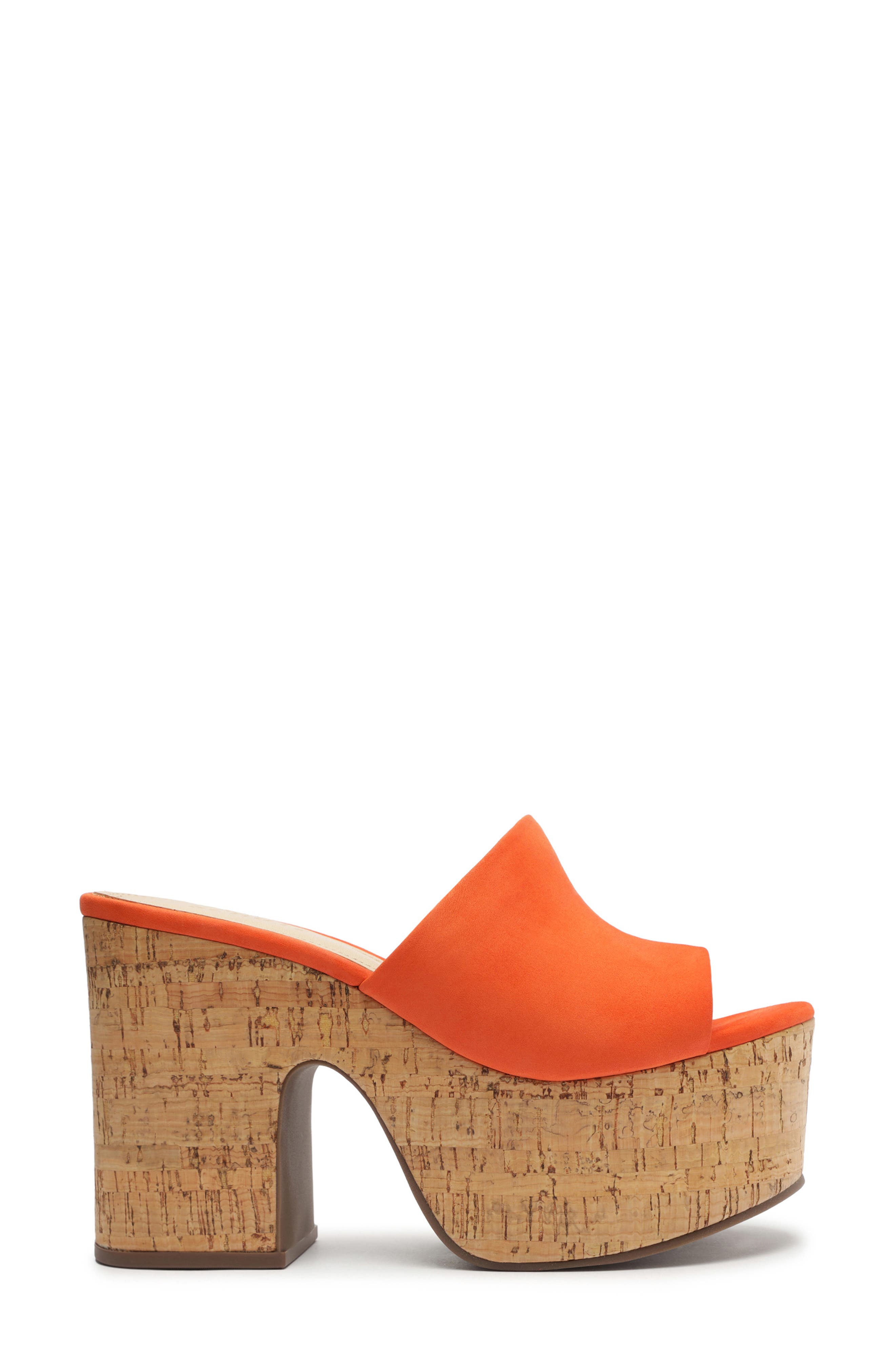 Dalle Platform Slide Sandal, Alternate, color, FLAME ORANGE