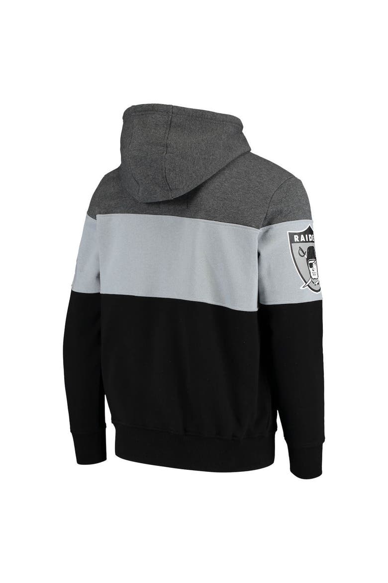 Men's Starter Gray/Silver Las Vegas Raiders Extreme Fireballer Throwback Pullover Hoodie, Alternate, color, Gray