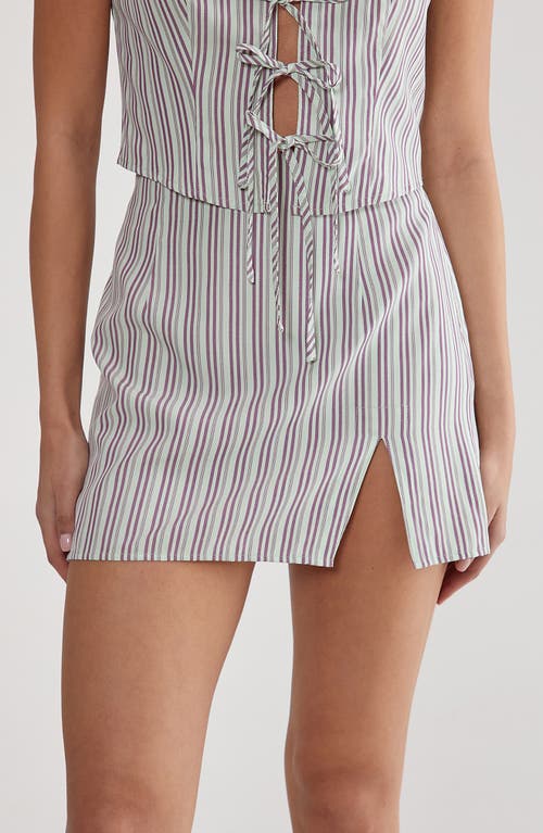 Nasty Gal Stripe Miniskirt In Mint