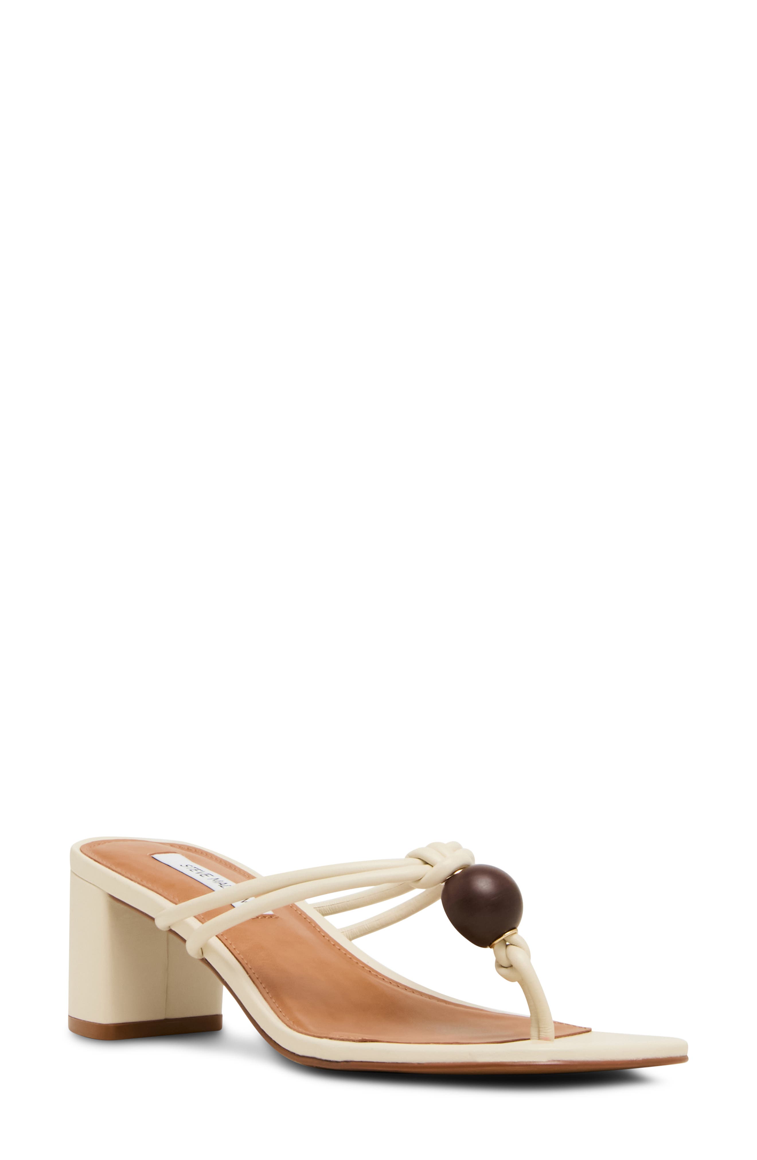 Steve Madden Remedy Block Heel Sandal, Main, color, Bone Leather