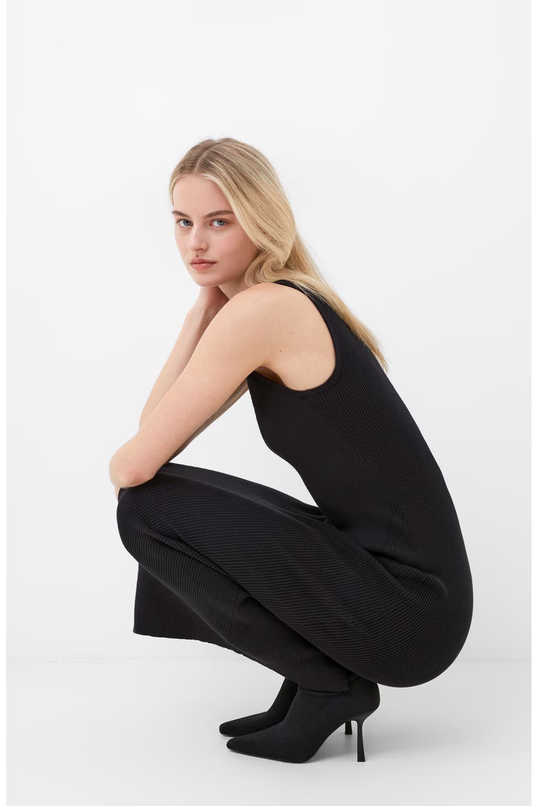 Mozza Sleeveless Rib Midi Sweater Dress, Alternate, color, 02-BLACK