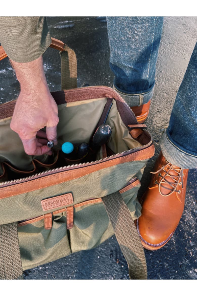 Don Ballistic and Leather Tool Carrier, Alternate, color, Olive