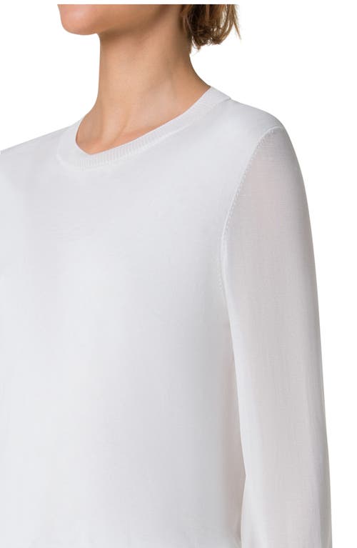 Akris Punto Crewneck Sweater In Cream