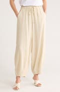MAX STUDIO Harem Linen Blend Pants