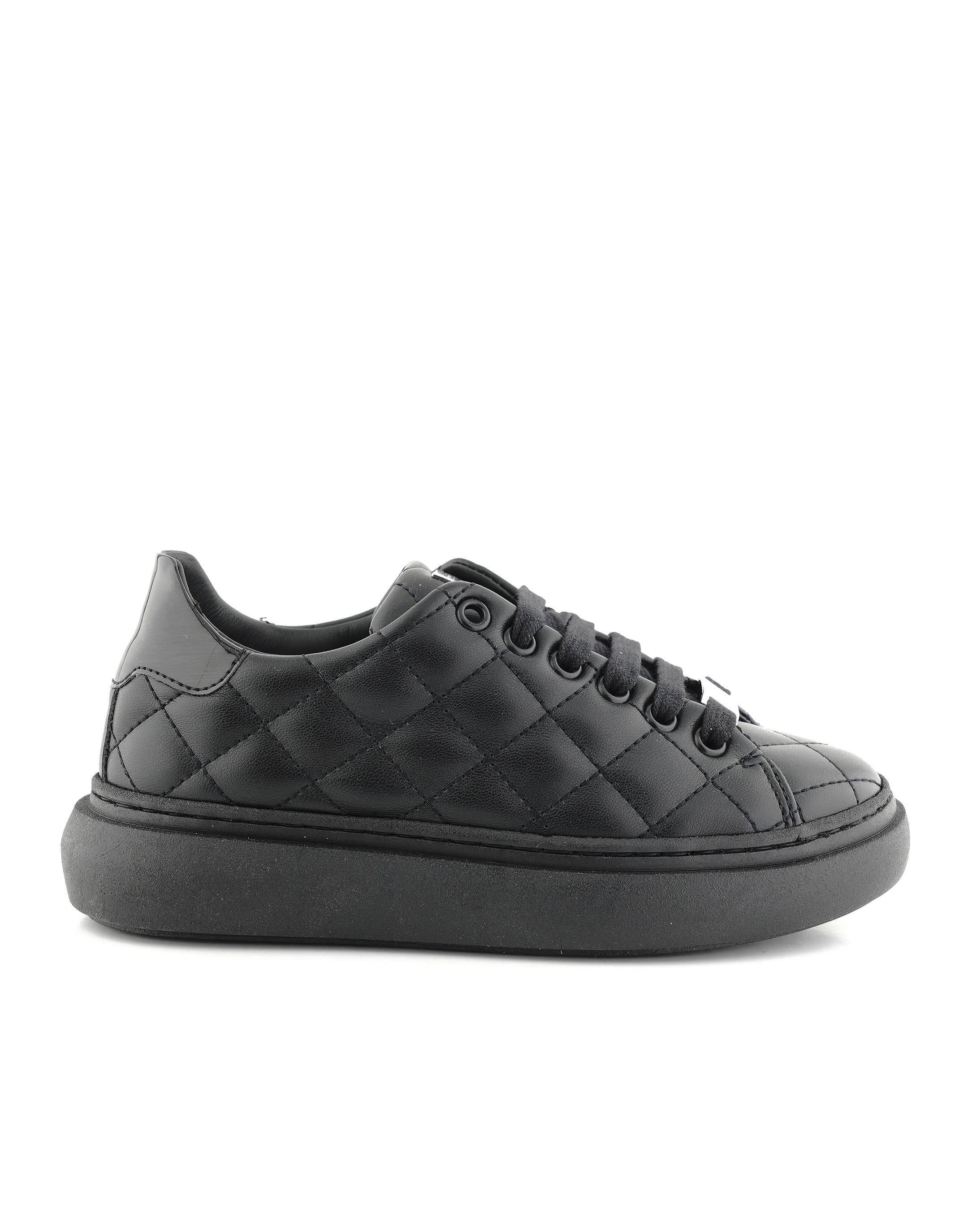Low-Top Sneakers Matelasse Girl, Main, color, black