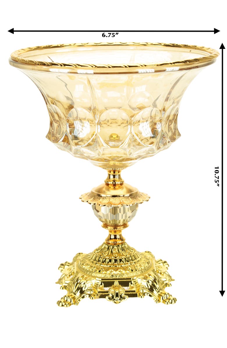 Mark Roberts Classic Pedestal Bowl, Alternate, color, Amber