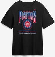 FANATICS Men's Fanatics Black Detroit Pistons Oversized Graphics Swish T-Shirt