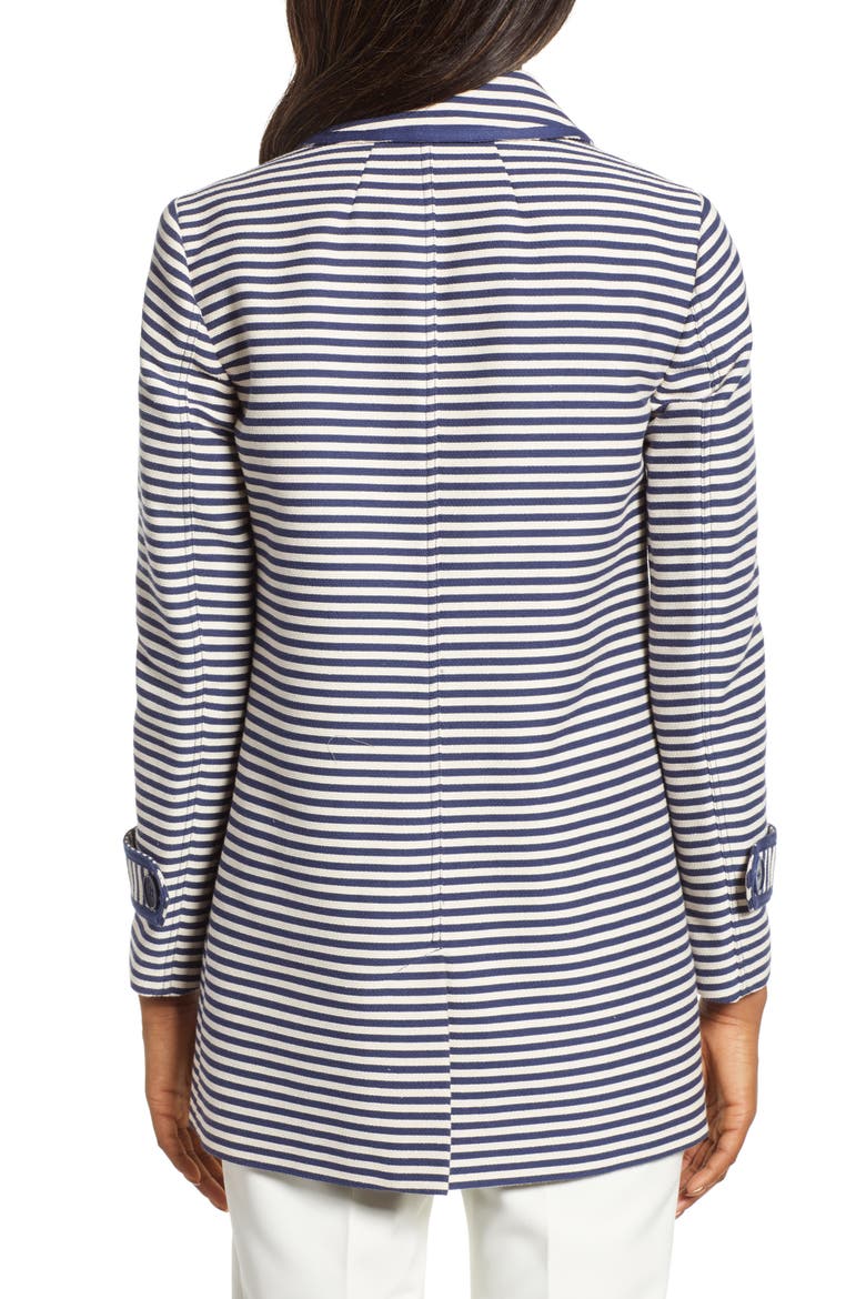 Stripe Topper Jacket, Alternate, color, ANNE WHITE/ DISTANT MOUNTAIN