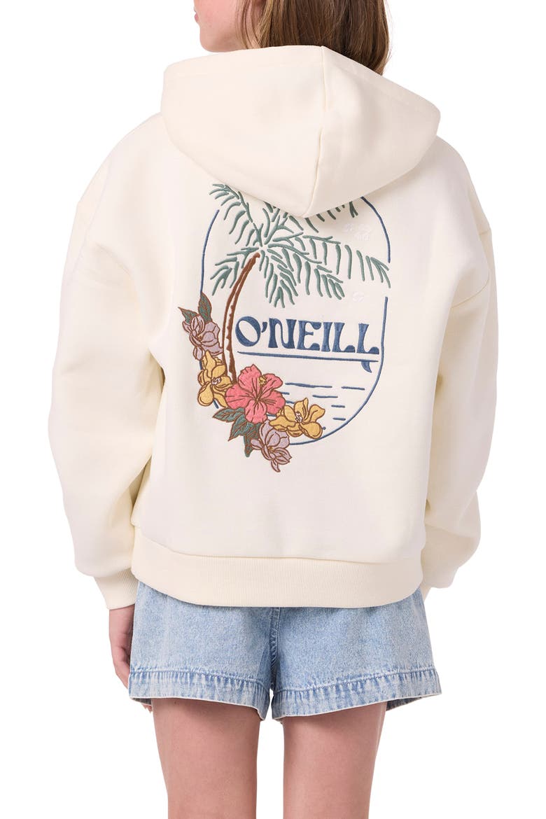 Kids' Asher Embroidered Hoodie, Alternate, color, WINTER WHITE
