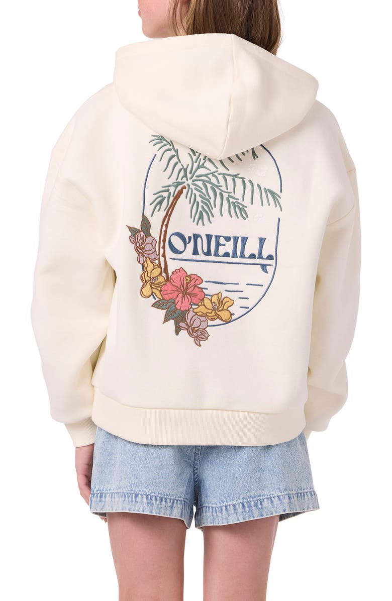 O'Neill Kids' Asher Embroidered Hoodie, Alternate, color, Winter White