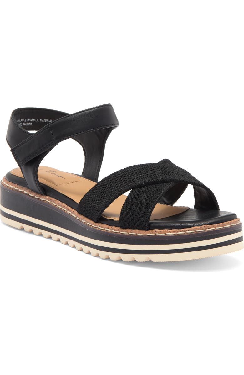 Me Too Halen Sandal, Main, color, Black