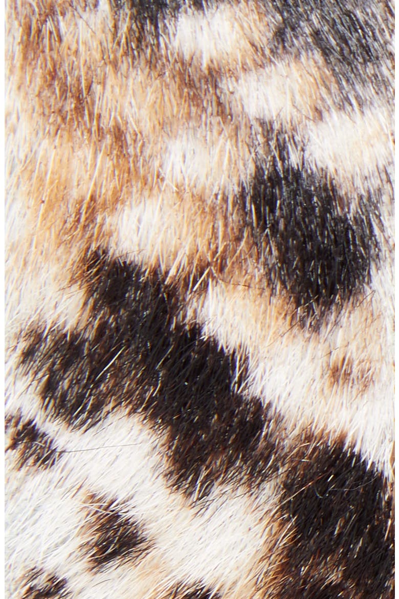 Animal Print Genuine Calf Hair Belt, Alternate, color, BLACK MULTI