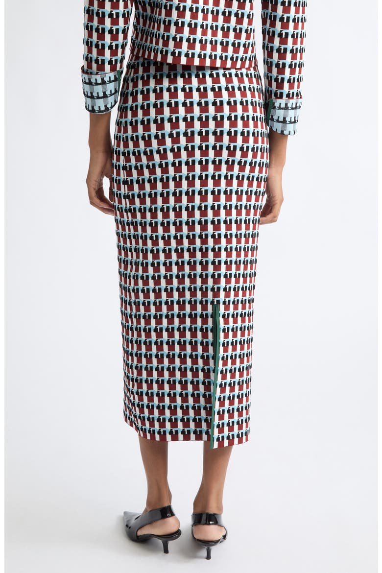 Raven Wool Jacquard Midi Skirt, Alternate, color, SUEDE MULTI