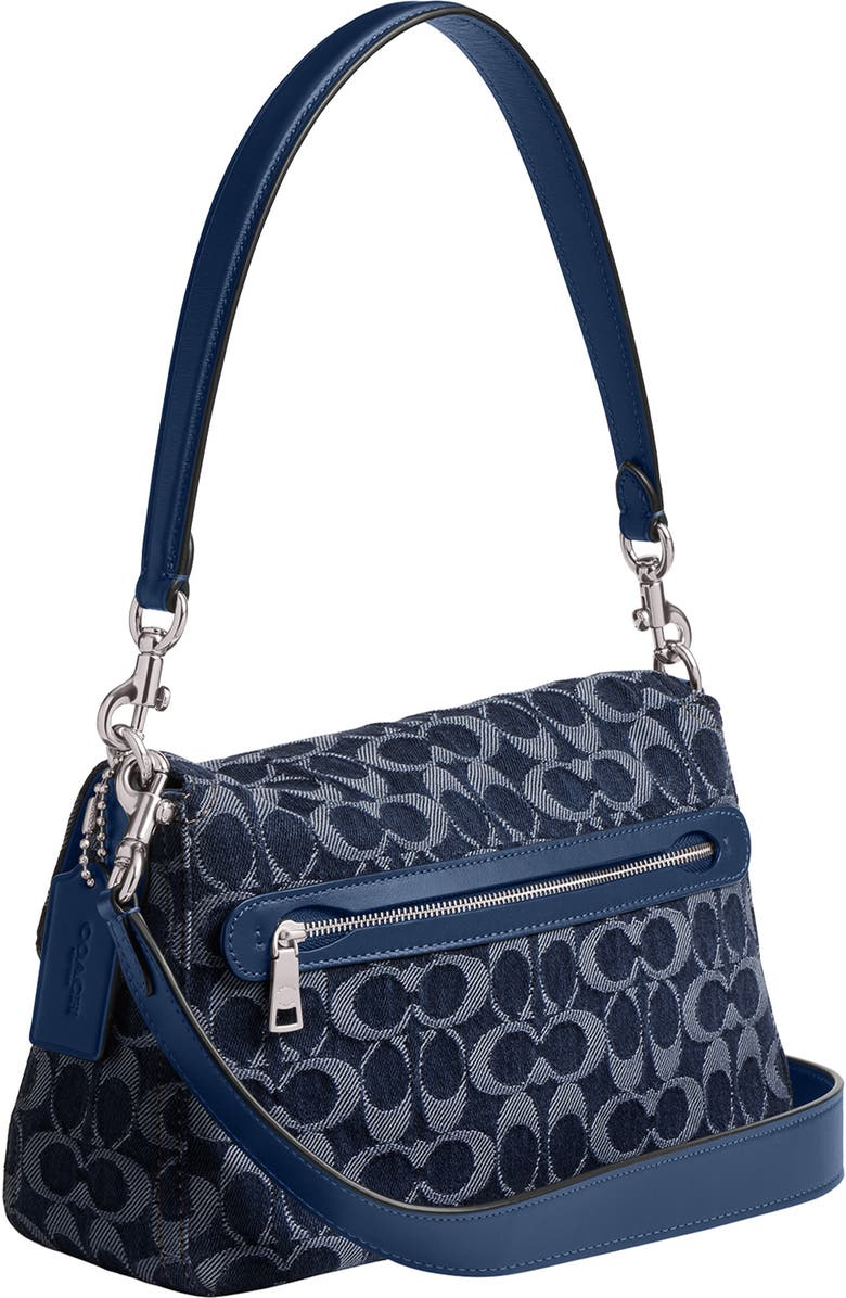 COACH Tabby Soft Signature Washed Denim Shoulder Bag, Alternate, color,
