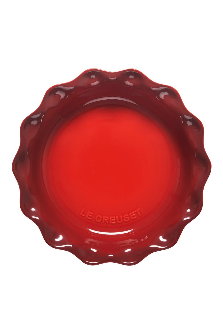 Heritage 9-Inch Stoneware Pie Dish, Alternate, color, CERISE