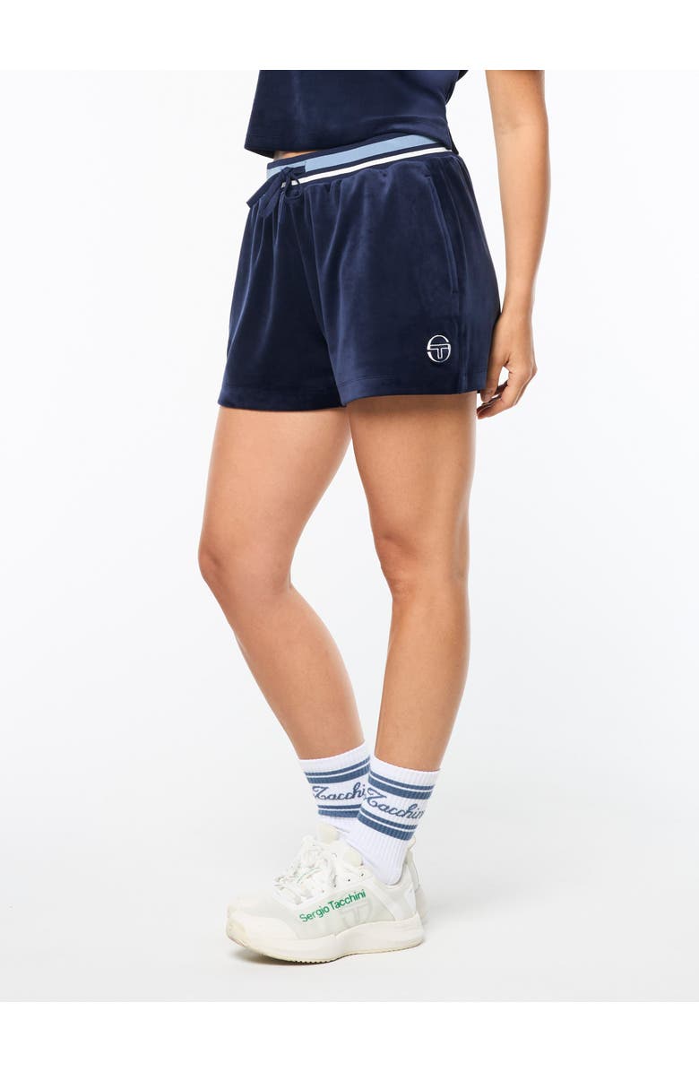 Sergio Tacchini Adele Velour Short, Main, color, Maritime Blue