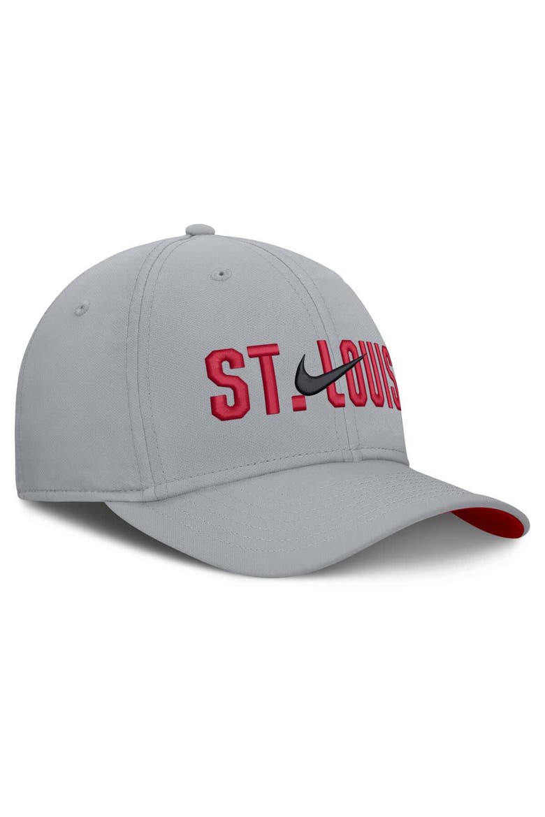 Men's Nike  Gray St. Louis Cardinals Primetime Rise Dri-FIT Flex Hat, Alternate, color, Gray