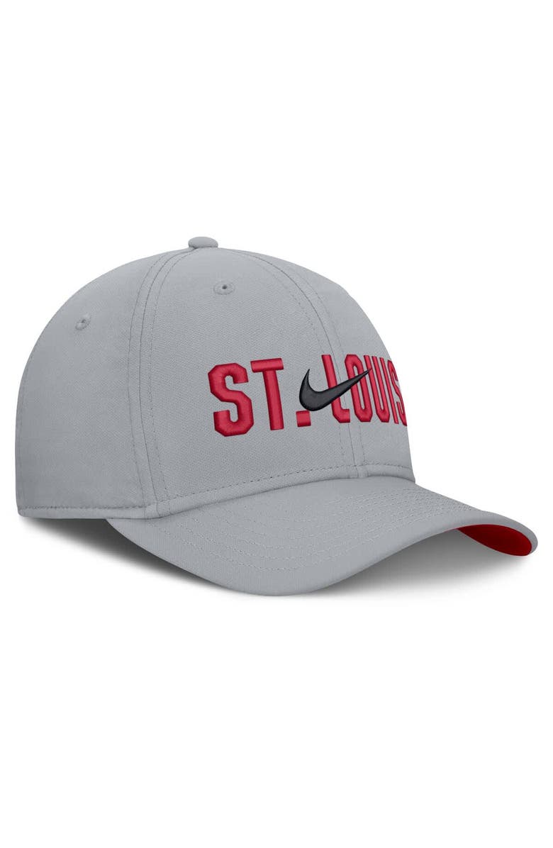 Nike Men's Nike Gray St. Louis Cardinals Primetime Rise Dri-FIT Flex Hat, Alternate, color, Gray
