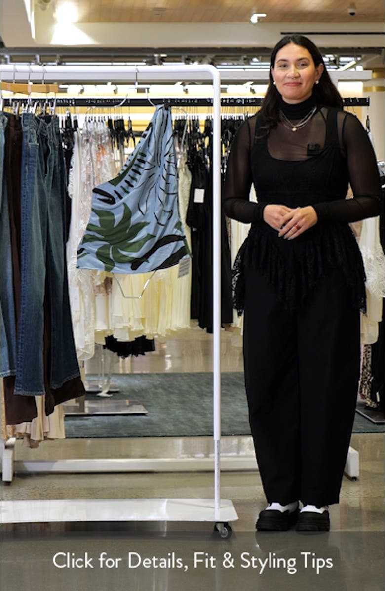 Scarf Print One-Shoulder Top, sales video thumbnail