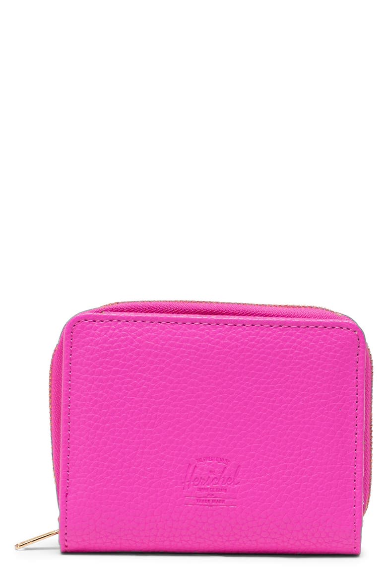 Georgia Faux Leather Wallet, Main, color, ROSE VIOLET