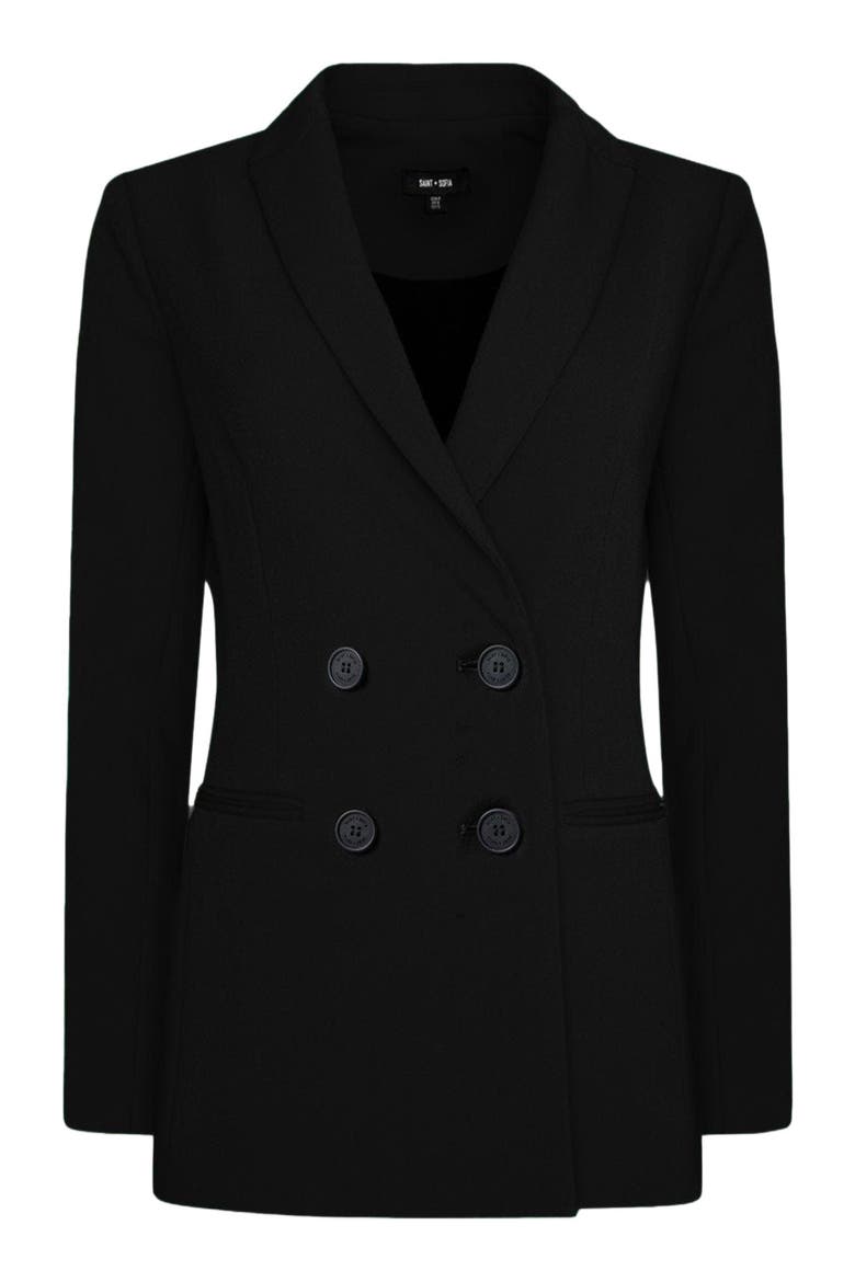 Cambridge Blazer Crepe, Alternate, color, black