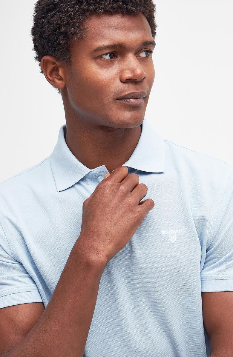 Barbour Lightweight Sports Piqué Polo, Alternate, color, Chambray Blue