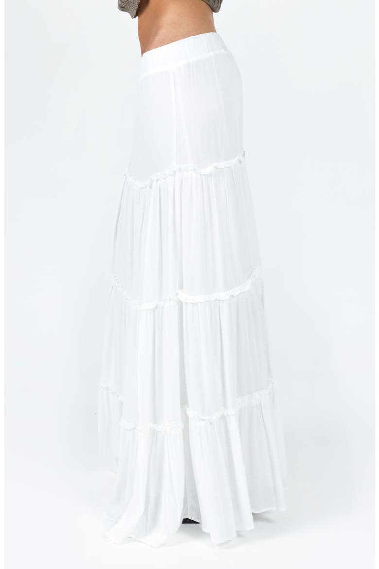 Miriah Tiered Maxi Skirt, Alternate, color, WHITE