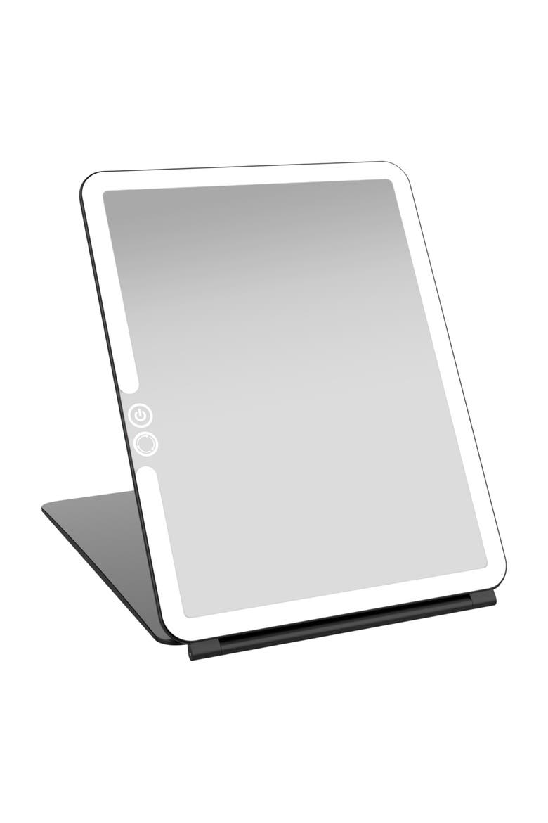 ECLIPSE Travel Mirror | LED Lighted Rechargeable Vanity Makeup Mirror, Main, color, Matte Black