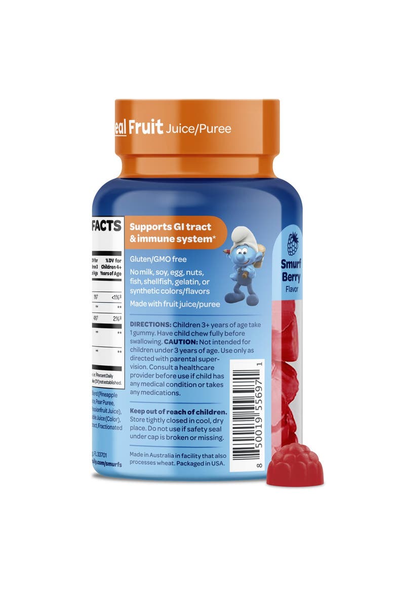 Digestive Probiotic Kids Vitamin Gummies, Smurfs Berry Flavored, 40ct, Alternate, color, None