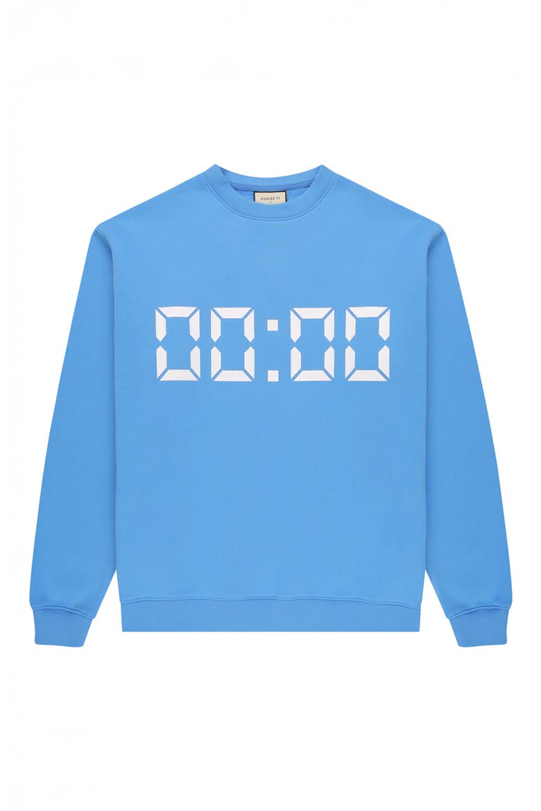 Us Against Time Crewneck Sweatshirt, Alternate, color, BRIGHT BLUE