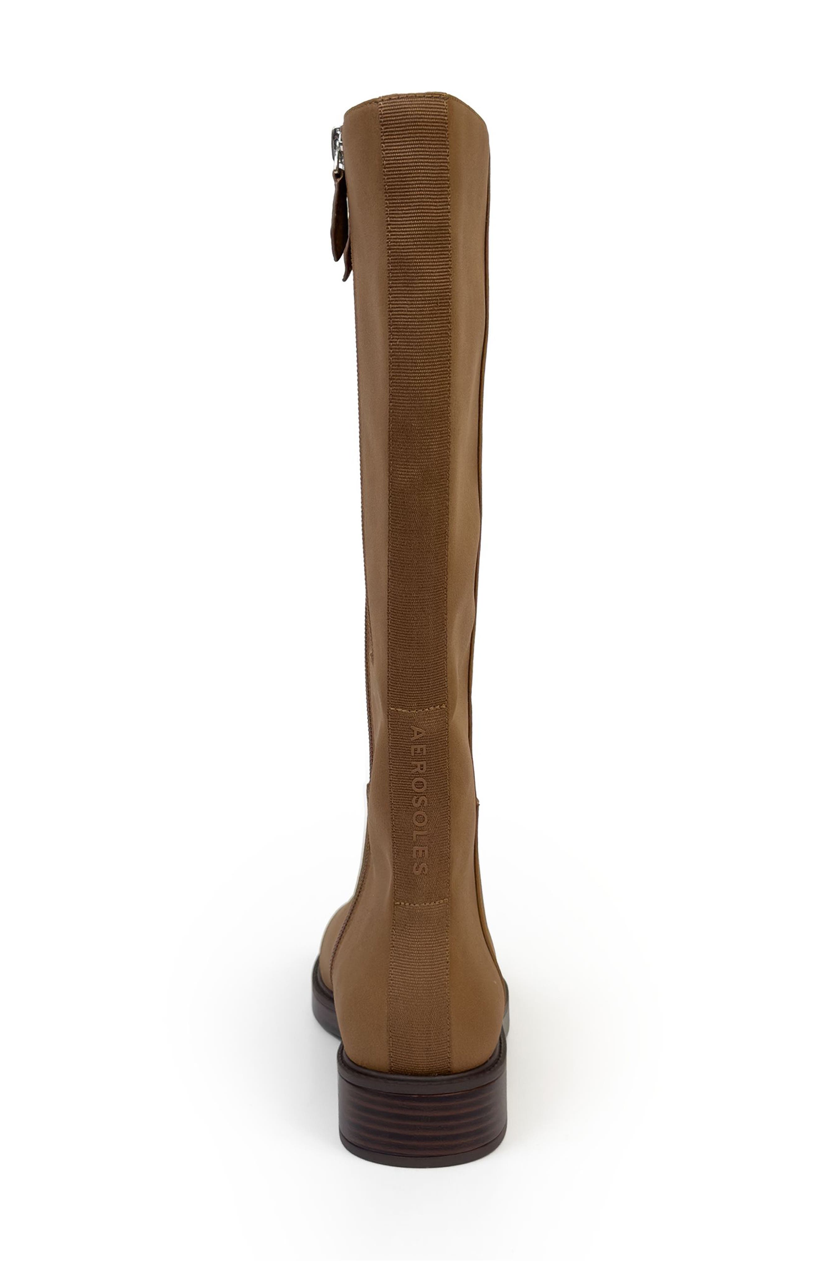 Aerosoles Prue Tall Boot, Alternate, color, Tan Faux Nubuck