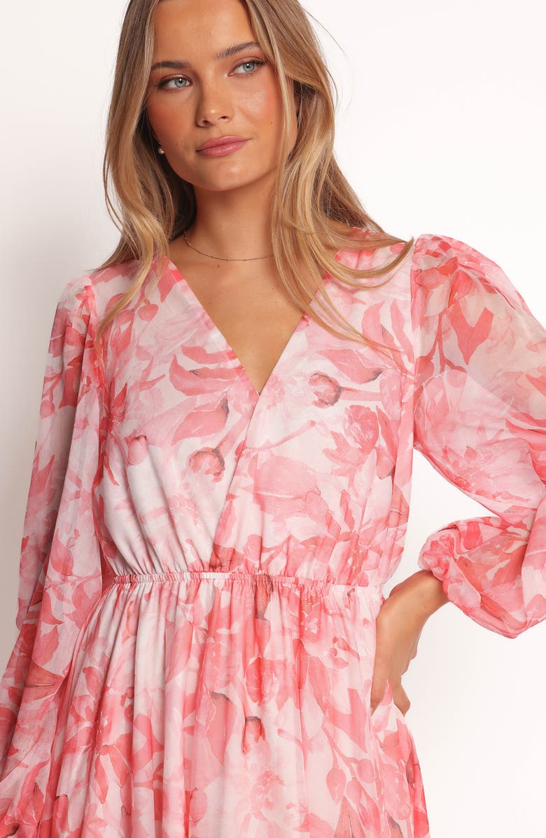 Petal & Pup Anisa Long Sleeve Maxi Dress, Alternate, color, Pink Floral