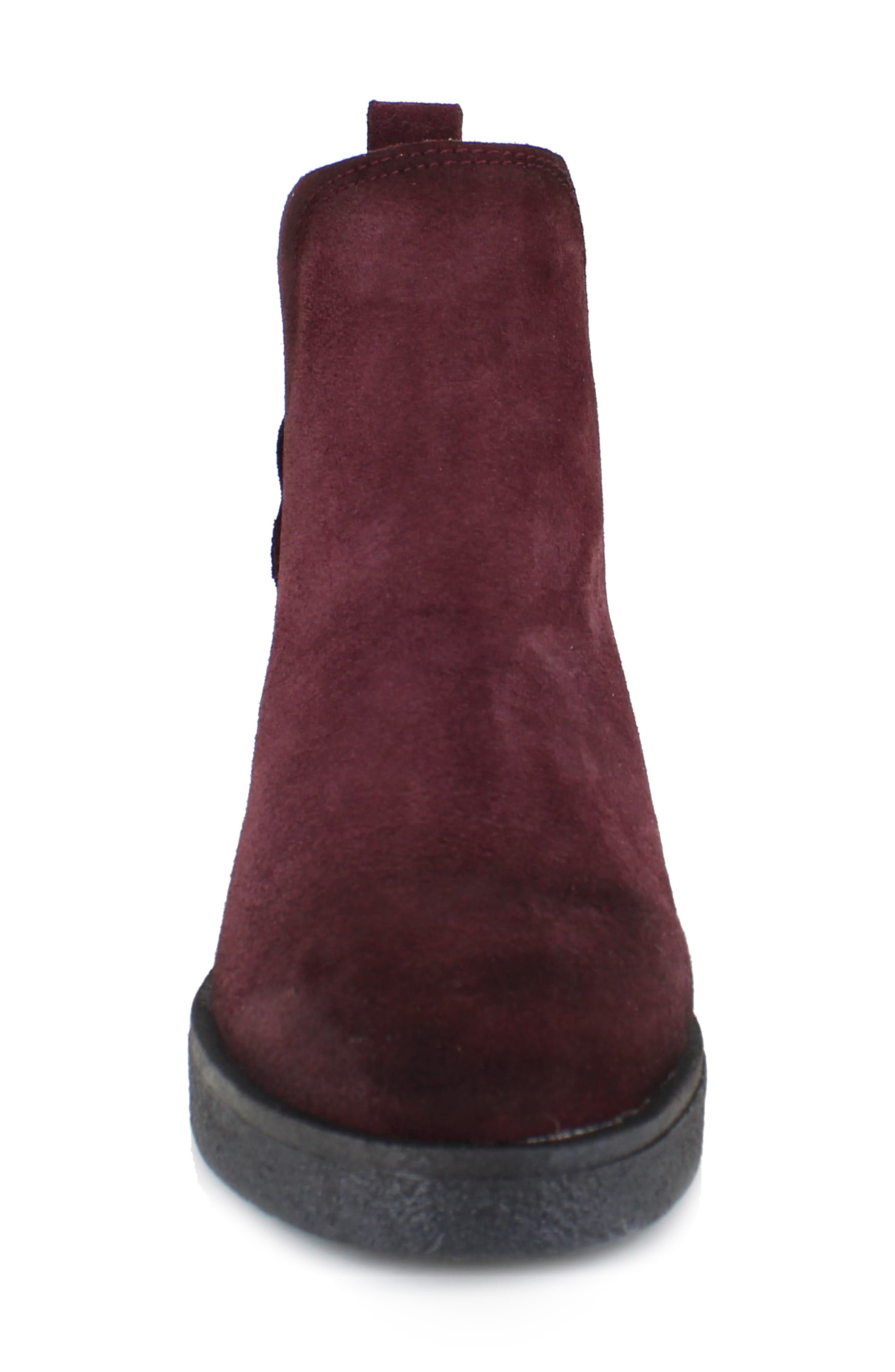 Evita Bootie, Alternate, color, BURGUNDY SUEDE