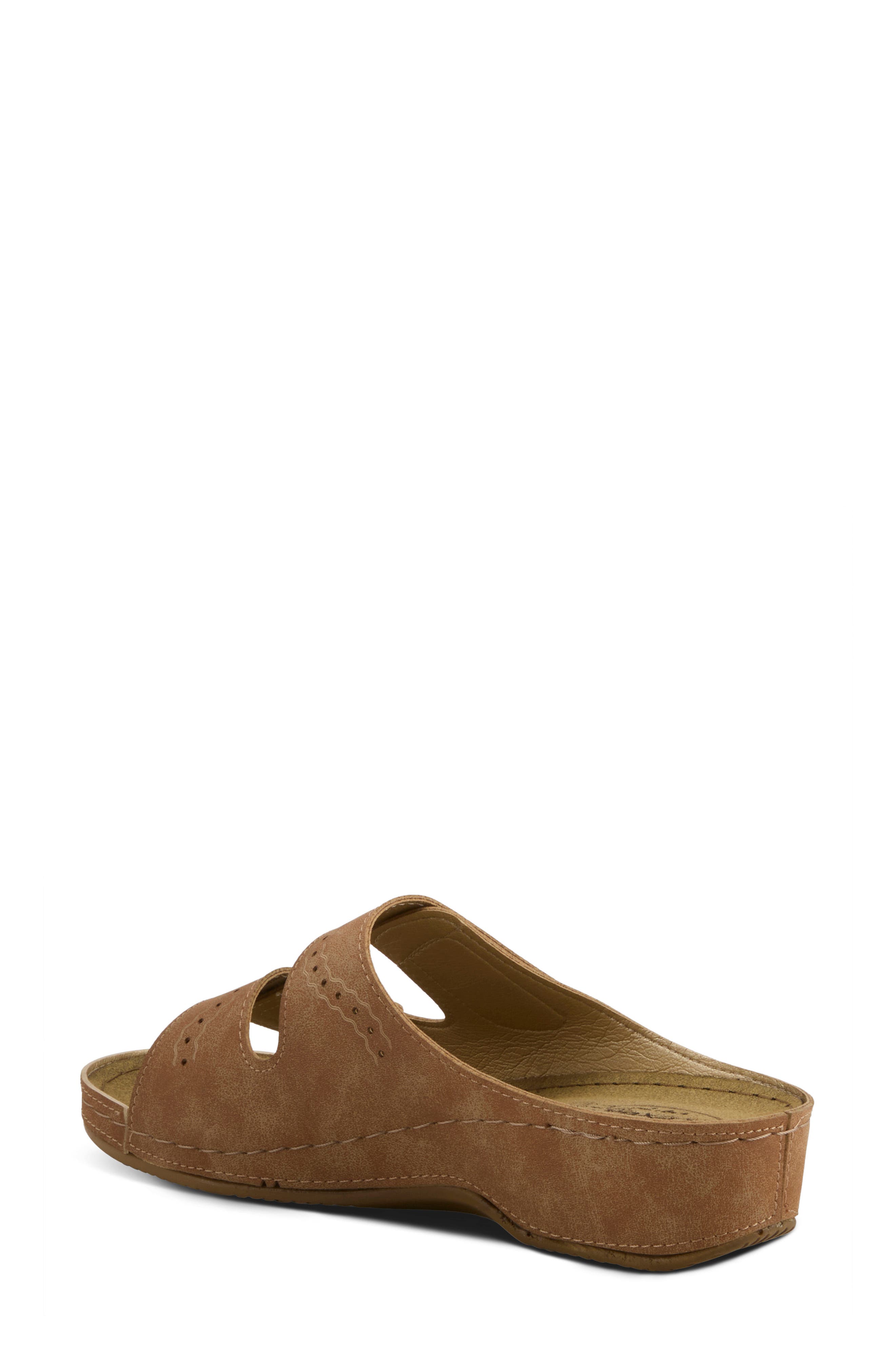 Double Strap Wedge Sandal, Alternate, color, TAN