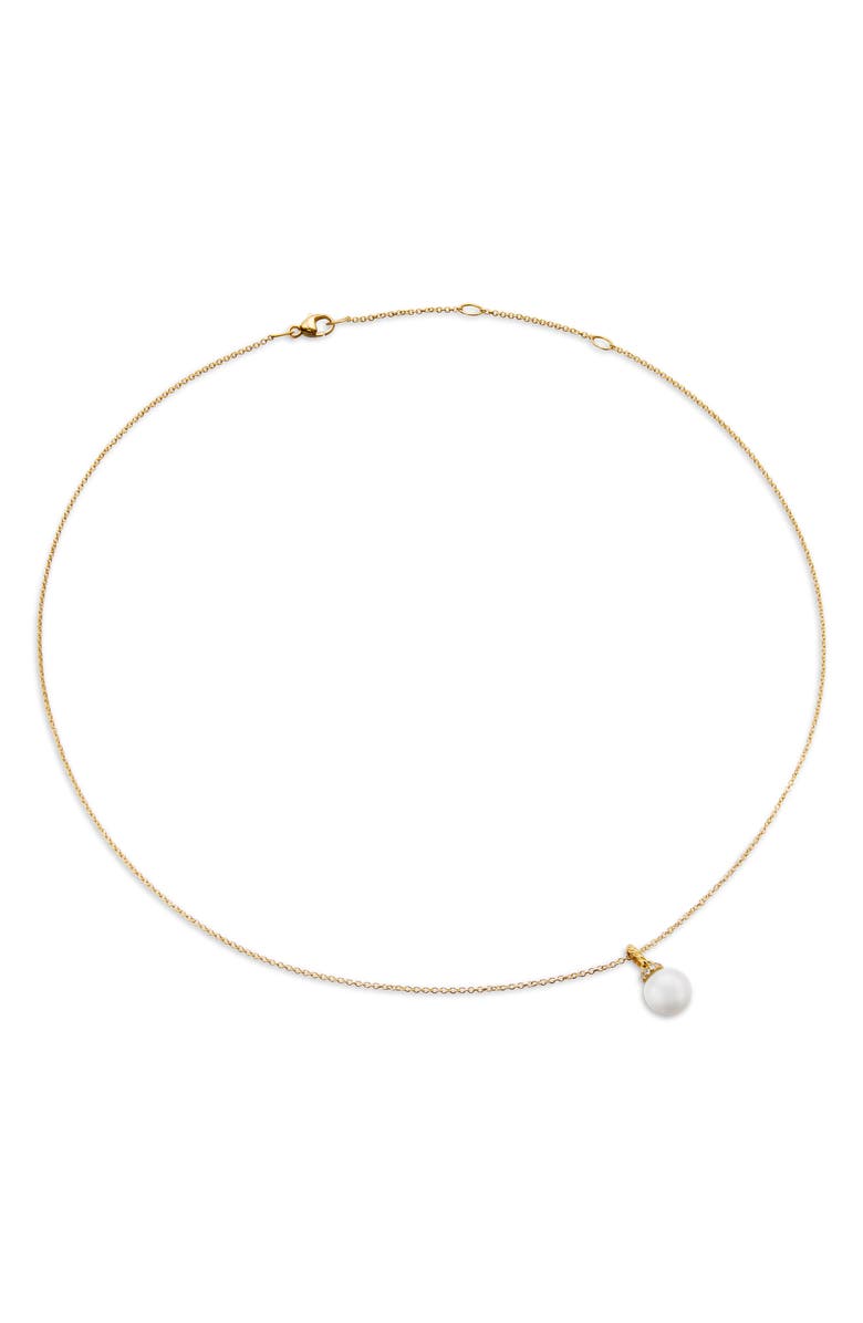 David Yurman Solari Pendant Necklace with Pearls and Diamonds in 18K Gold, Alternate, color, Pearl