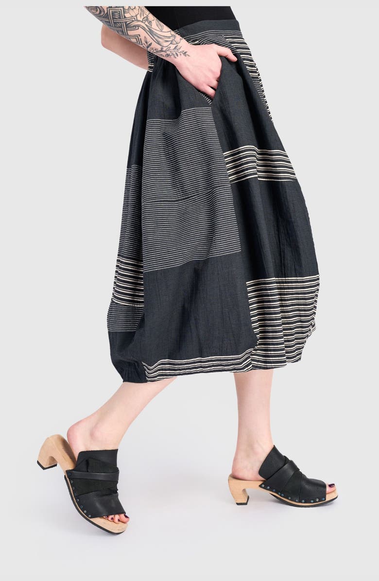 Alembika Twilight Balloon Skirt, Alternate, color, Slate Stripes