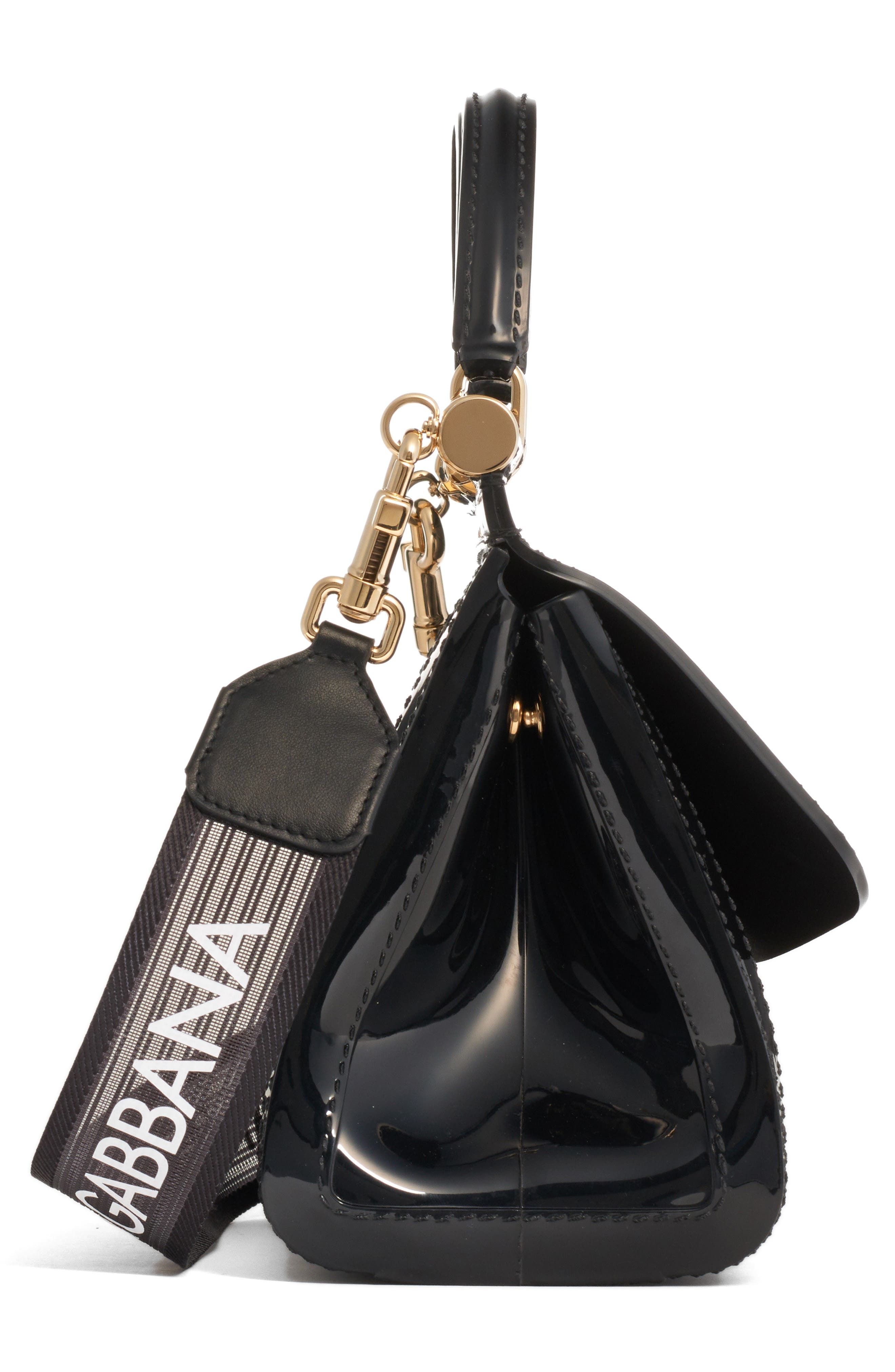 Dolce&Gabbana Small Miss Sicily Translucent Satchel, Alternate, color, 