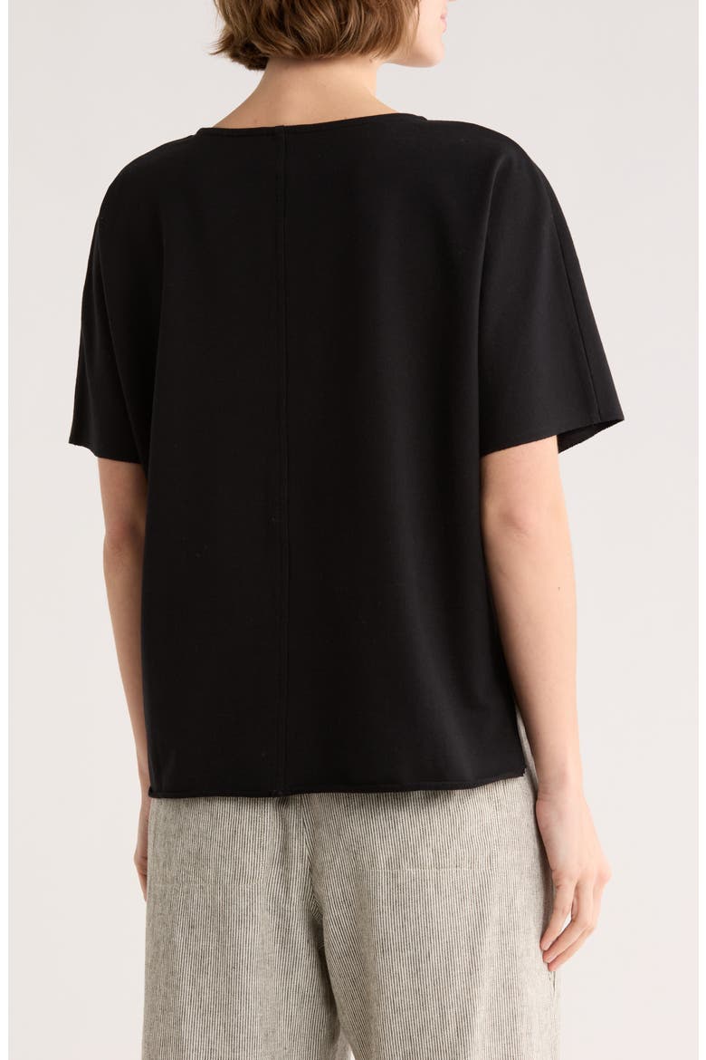 Relaxed French Terry Shirt, Alternate, color, BLACK