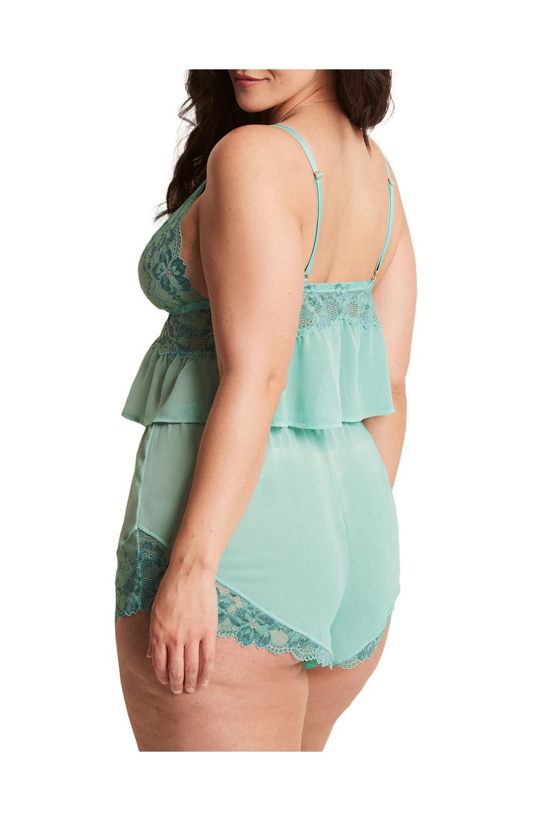 Adore Me Tammy Camisole & Shorts Set Lingerie, Alternate, color, Medium Green