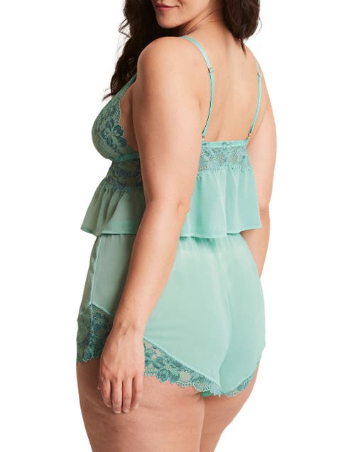Adore Me Tammy Camisole & Shorts Set Lingerie In Green