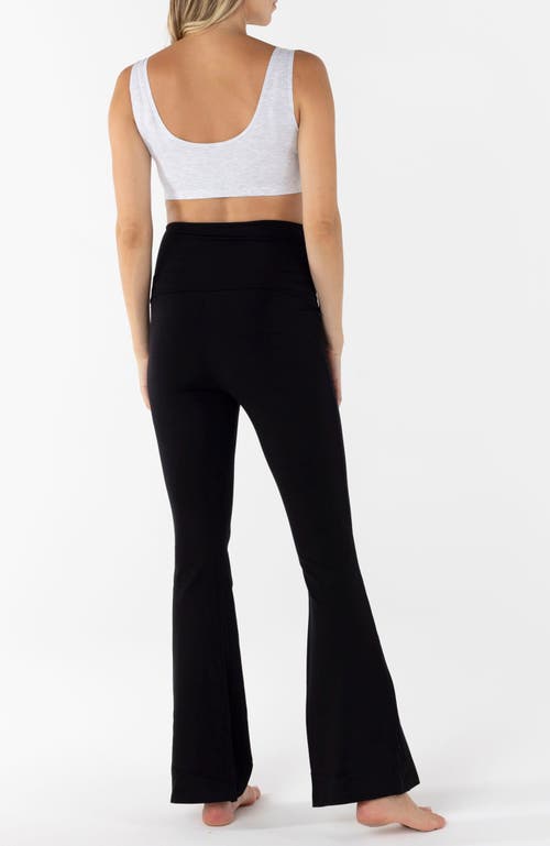 Angel Maternity New Deluxe Flare Black Legging In Black