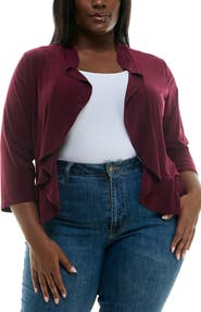 Nina Leonard Ruffle Bolero
