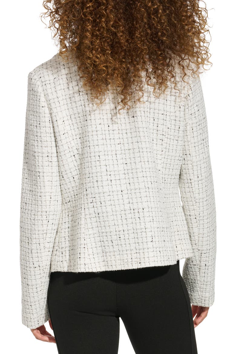Pin Detail Tweed Moto Jacket, Alternate, color, WHITE MULTI