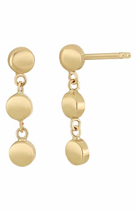 Bony Levy 14K Gold Linear Drop Earrings